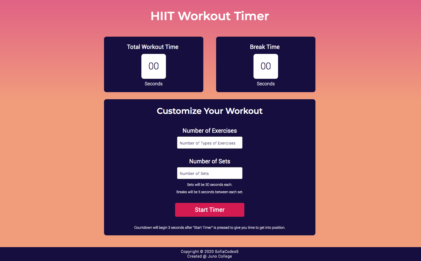 HITT Workout Timer